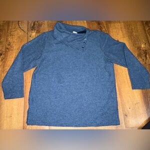 Coldwater Creek Navy and Light Blue Knit Top